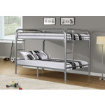BUNK BED - FULL / FULL SIZE / SILVER METAL
