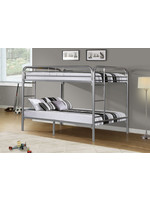 BUNK BED - FULL / FULL SIZE / SILVER METAL