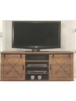 TV CONSOLE 2 DOORS  - CHENE TOSCAN/NEVADA SEMI