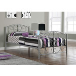 TWIN METAL BED FRAME, SILVER