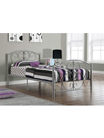 TWIN METAL BED FRAME, SILVER