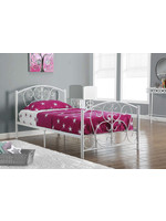 Bed - Twin Size / White Metal Frame