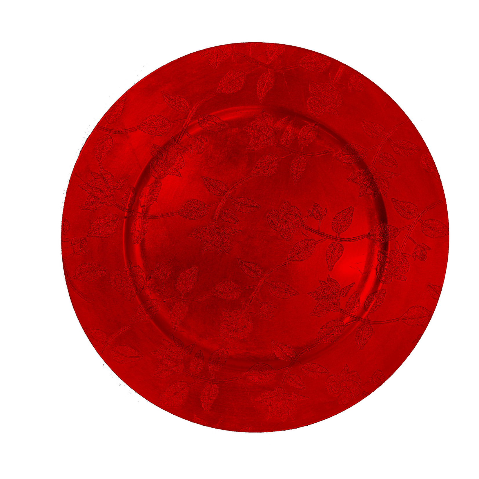 PLAQUE DE CHARGEUR 13-POUCES EN ROUGE FLORAL
