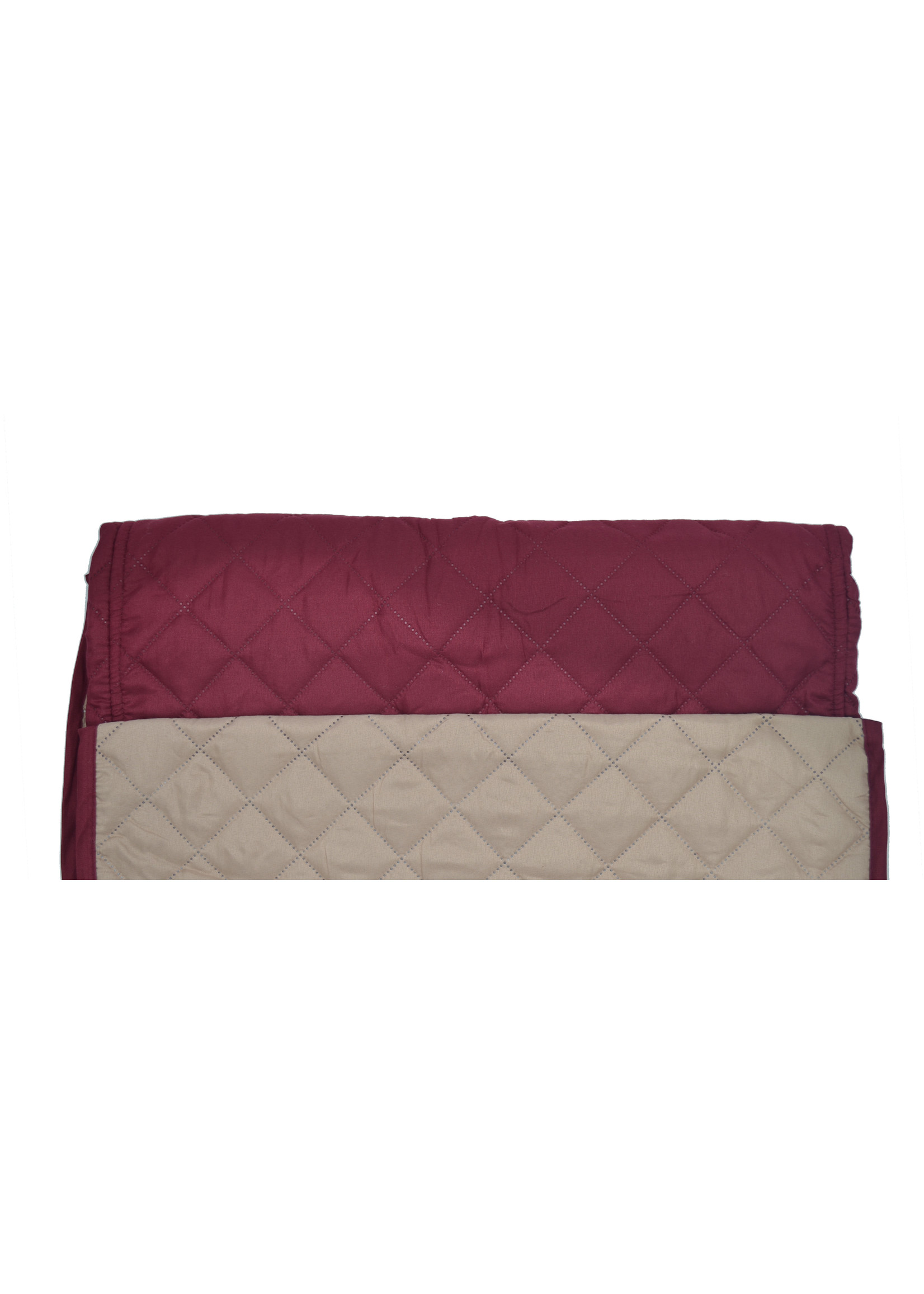 Loveseat Cover Reversible Wine/Gold