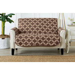 Loveseat Cover Reversible Chocolate Lattice
