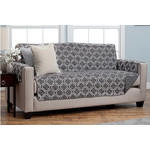 Sofa Cover Reversible Grey Lattice