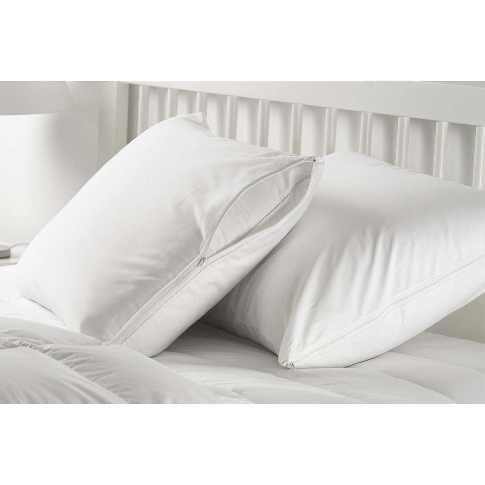 Pair Pillow Protectors 100% Cotton T-200