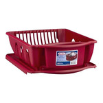 Modern Houseware ÉGOUTTOIR À VAISSELLE STERILITE EN ROUGE, 2PIÈCES