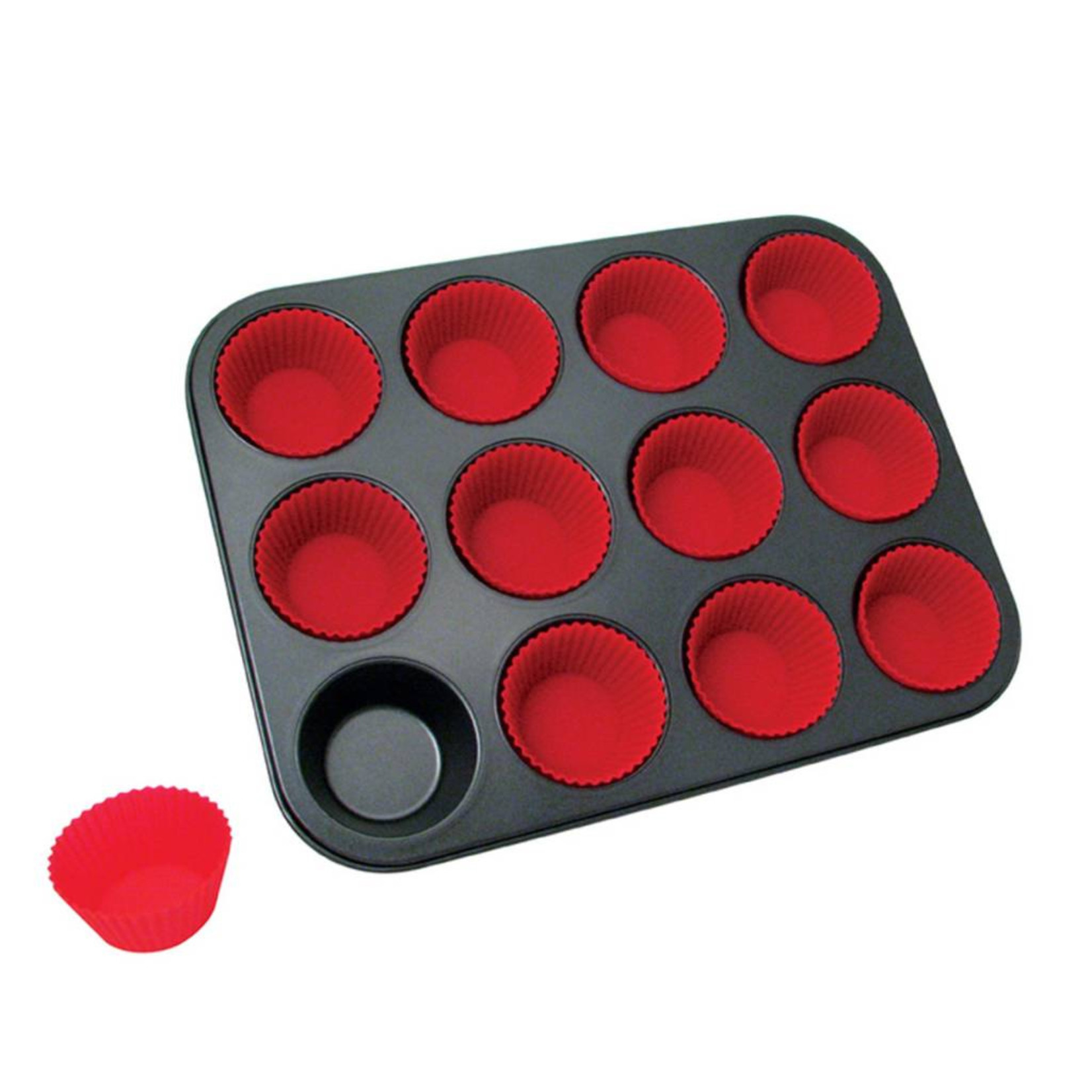 La Pâtisserie - Muffin 12 tasses avec / tasses en silicone