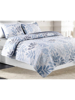 Elegant Reversible Quilt Set Leaves Bedspread Hannah