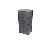 4-DRAWER GREY FABRIC ORGANIZER