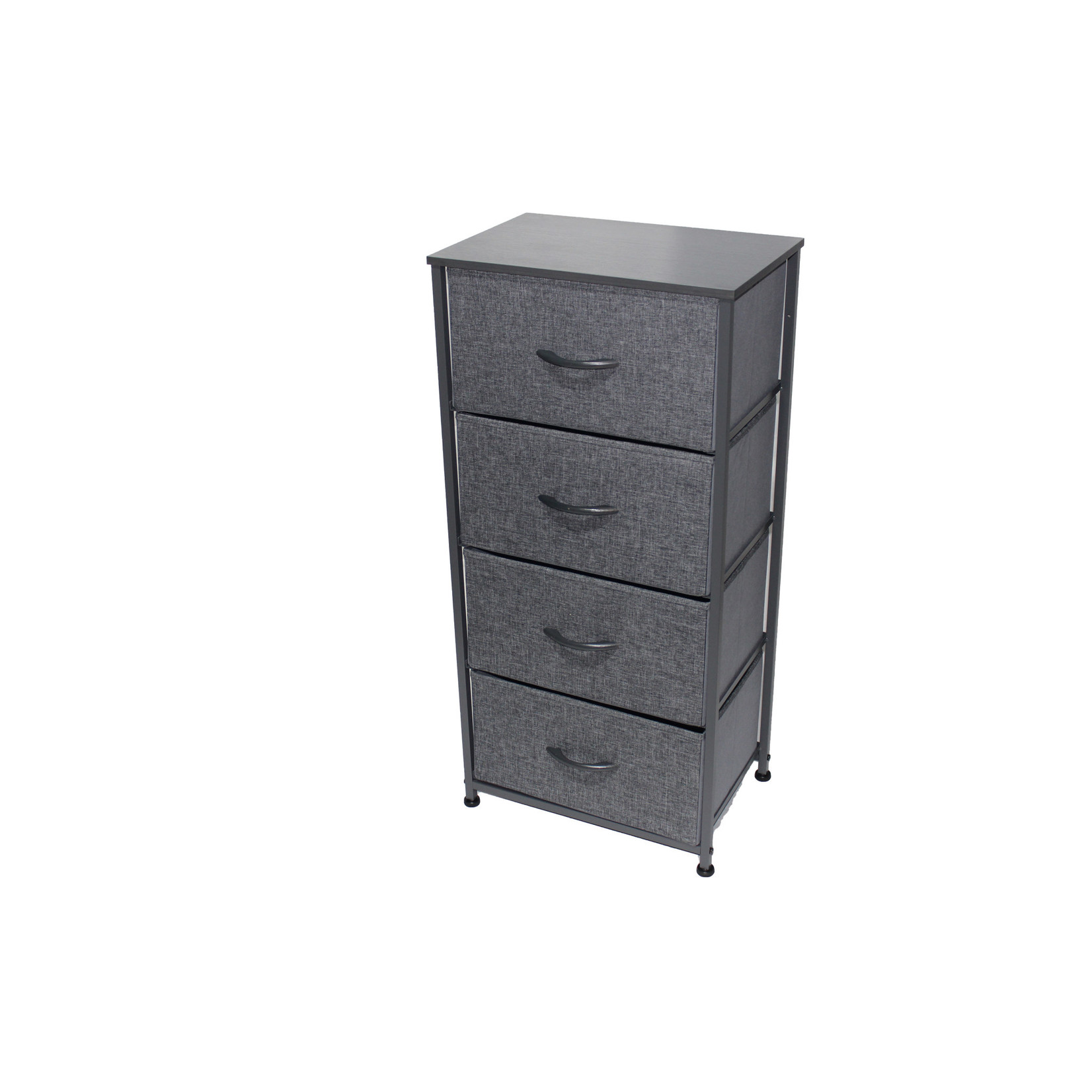 4-DRAWER GREY FABRIC ORGANIZER