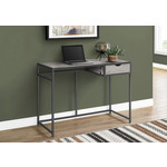 COMPUTER DESK - 42"L / GREY/ DARK GREY METAL