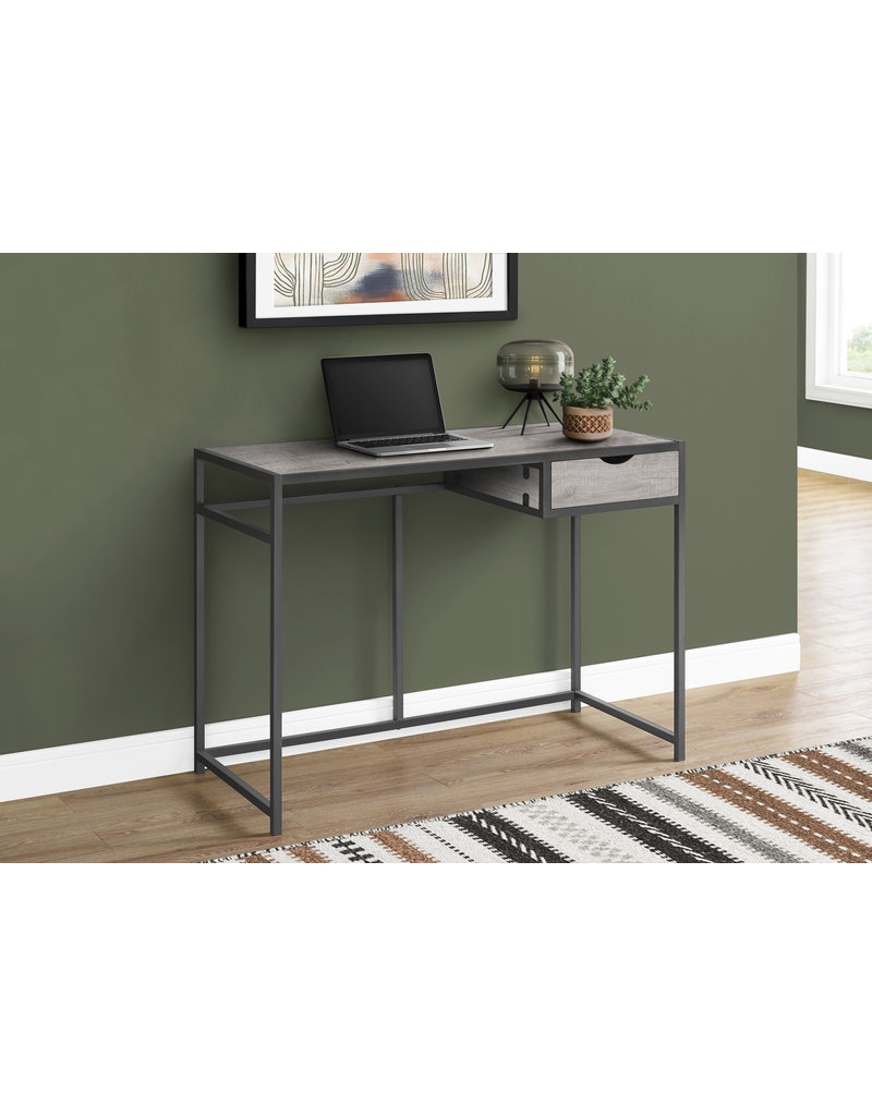 COMPUTER DESK 42"L / GREY/ DARK GREY METAL MAISON CAPLAN