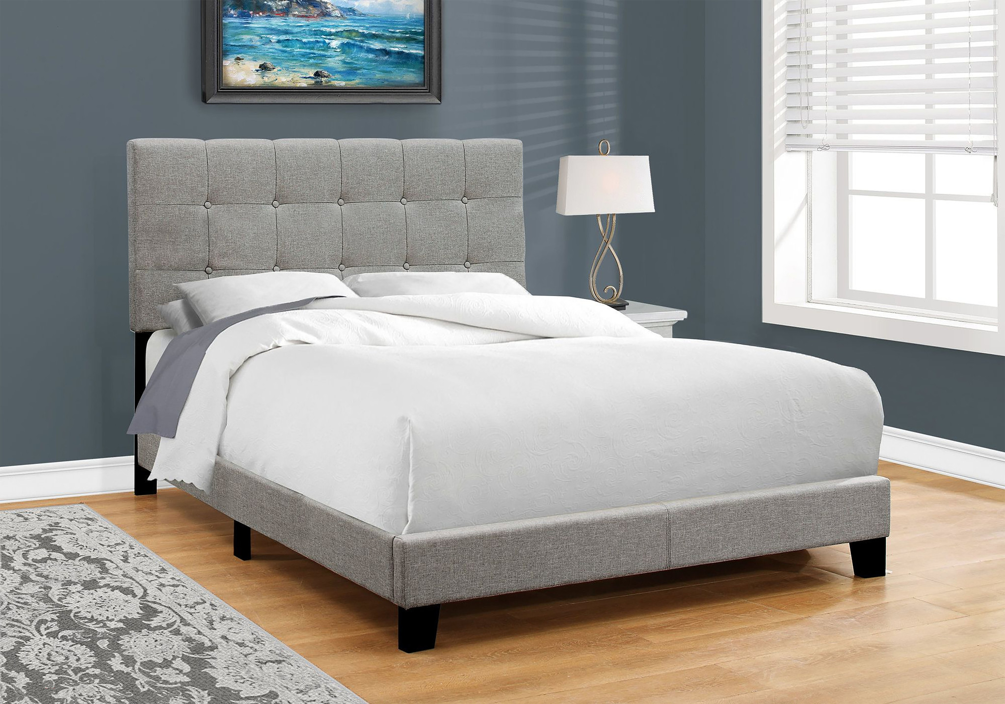 FULL GREY BED FRAME MAISON CAPLAN