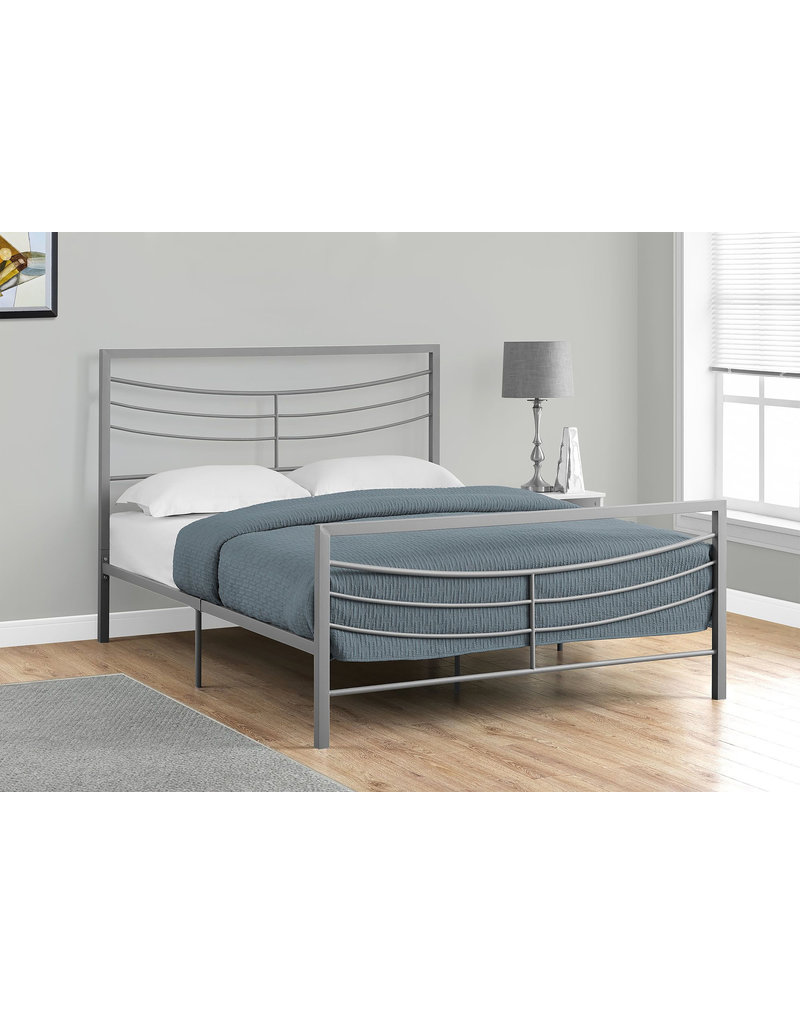 QUEEN SILVER METAL BED FRAME MAISON CAPLAN