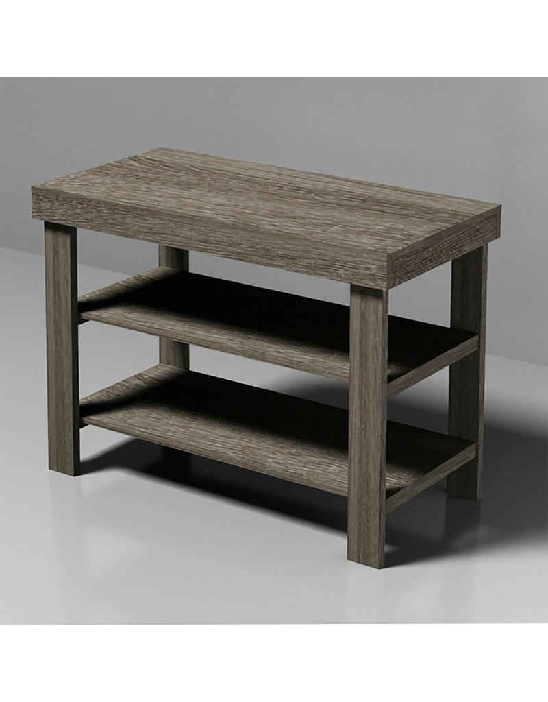 bench with shoe rack on Grey Bench Shoe Rack Maison Caplan