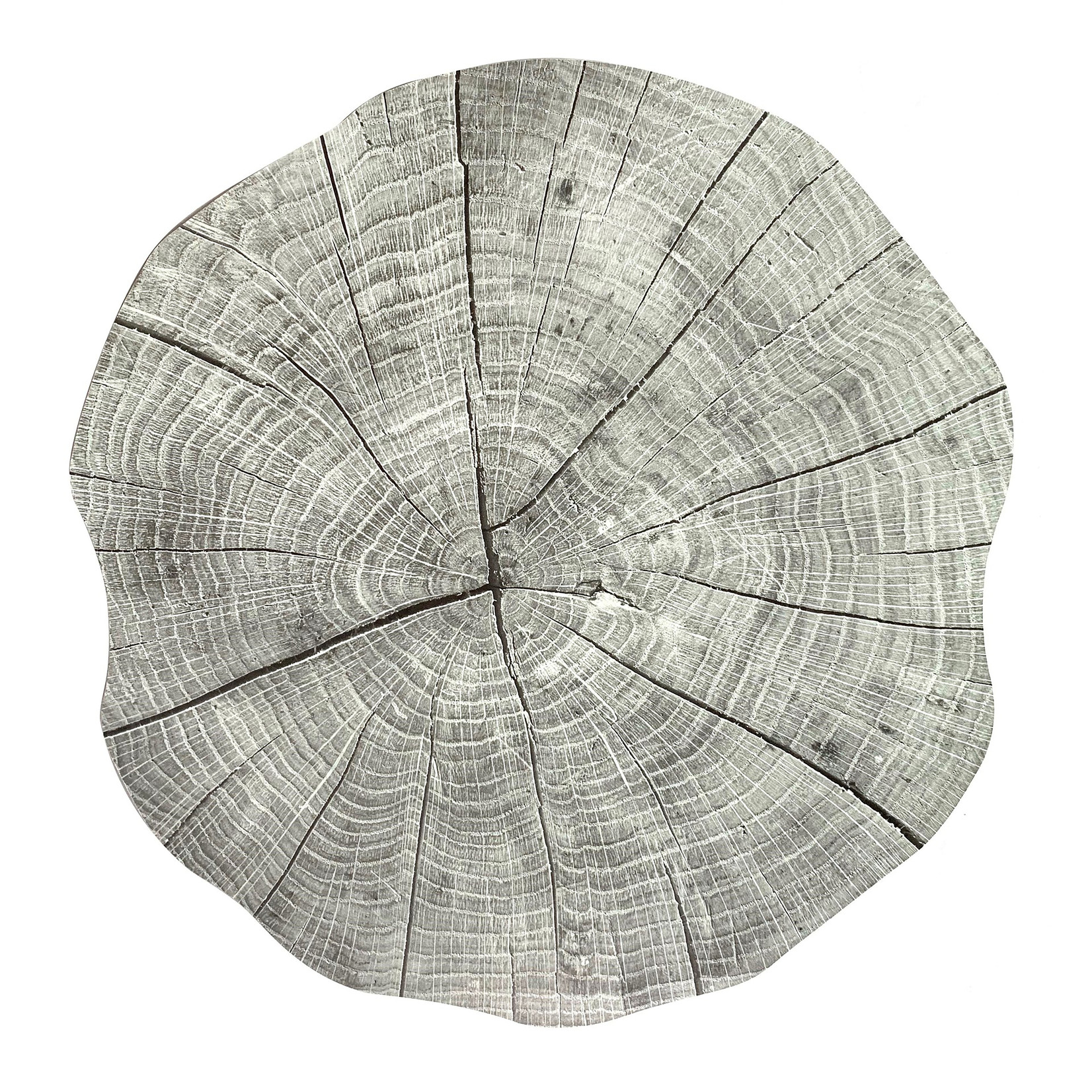 ITY INTERNATIONAL Napperon Tronc d'Arbre Rond en Gris Clair