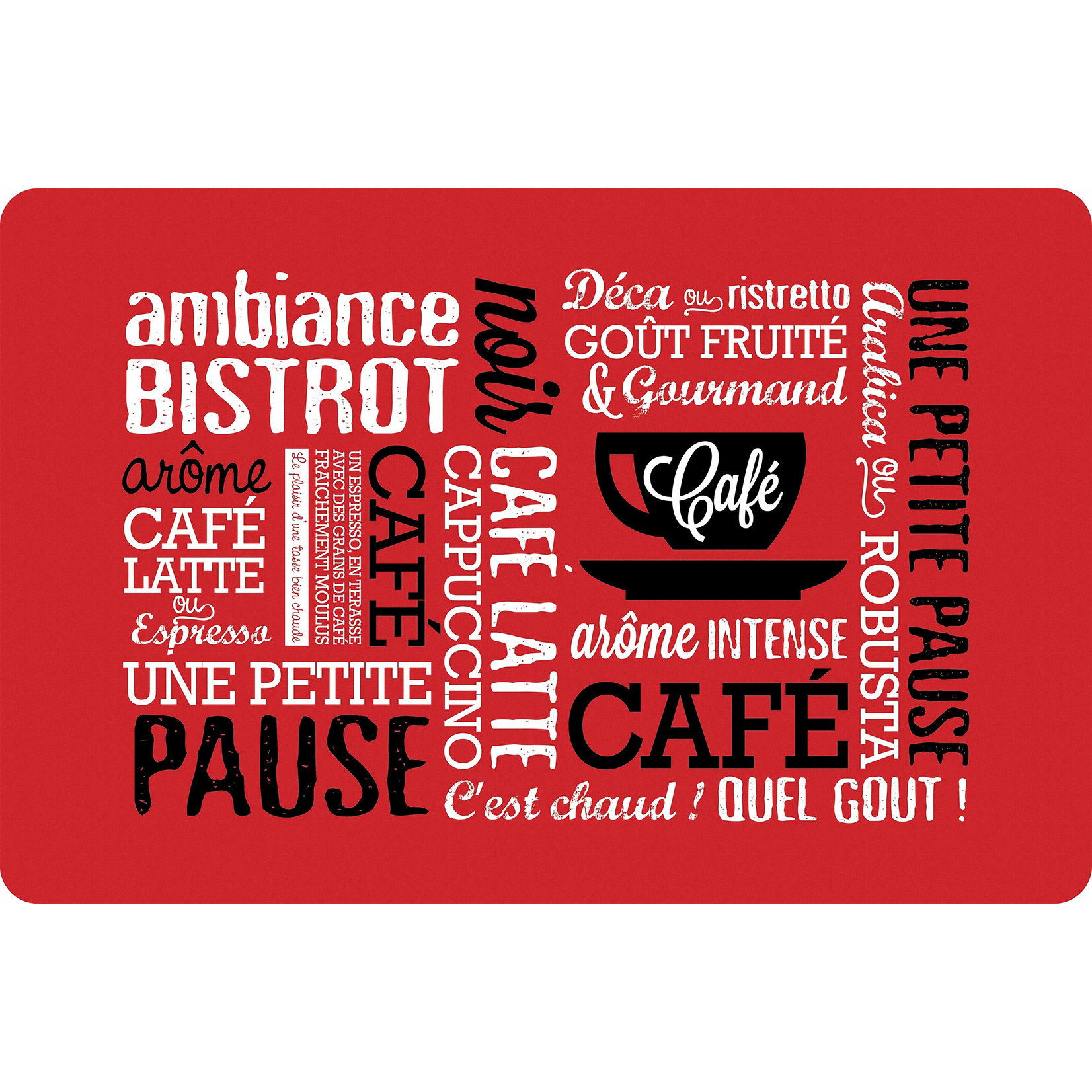 ITY INTERNATIONAL PRINTED BISTRO PLACEMATS - RED