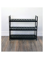 ITY INTERNATIONAL BLACK 3-TIER SHOE RACK -WOOD