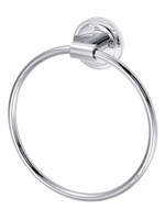 ITY INTERNATIONAL HEAVY SILVER MATTE ROUND TOWEL RING