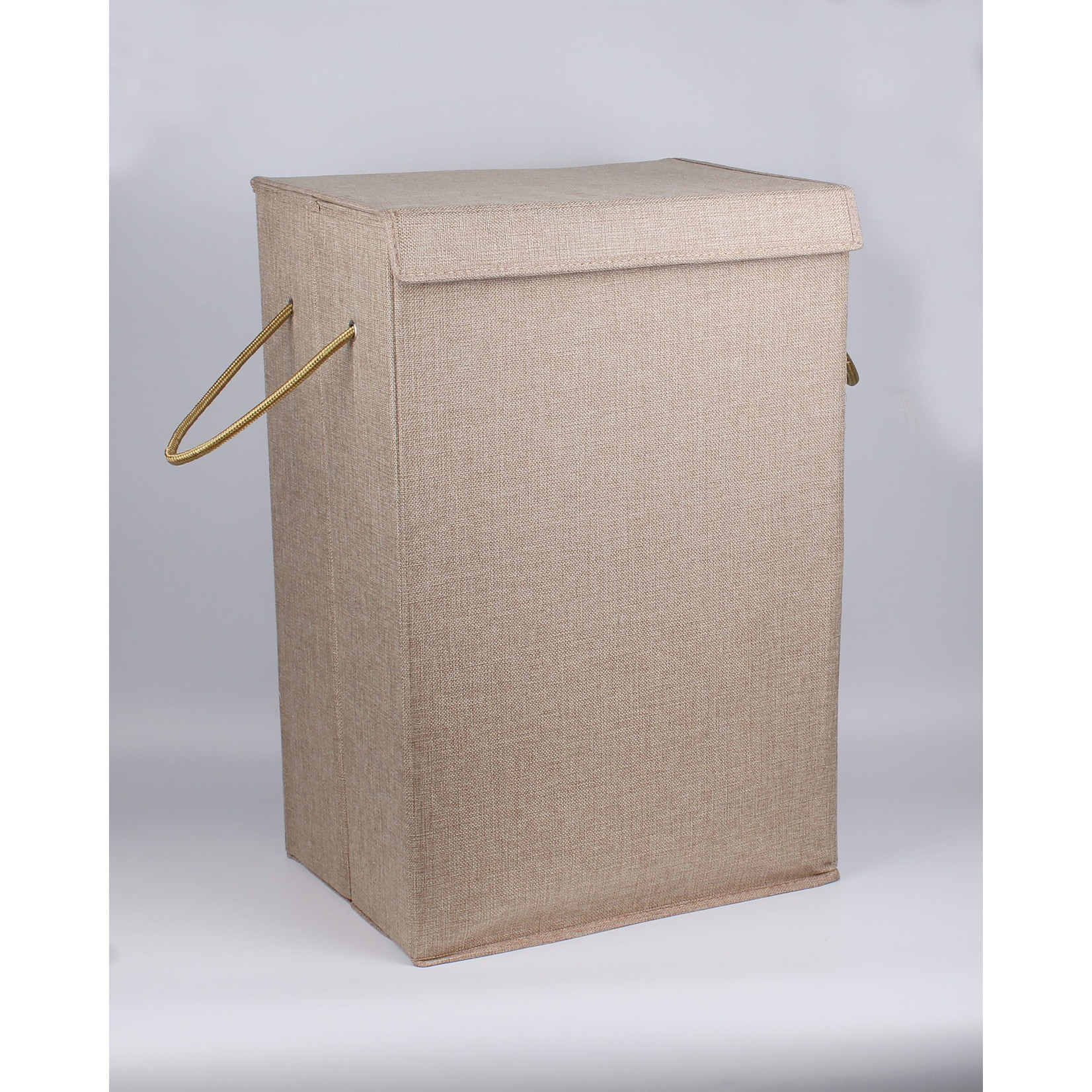 ITY INTERNATIONAL BEIGE FABRIC LAUNDRY HAMPER