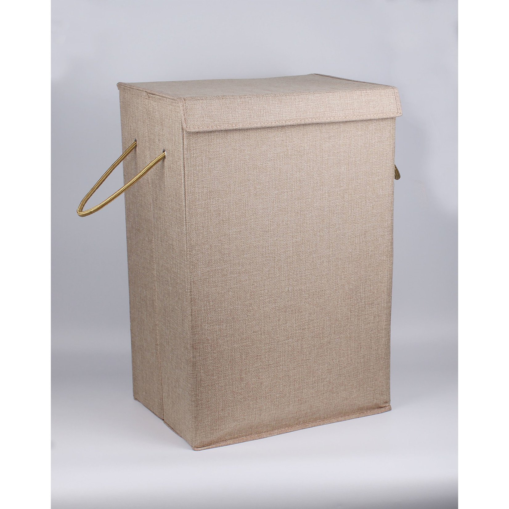 ITY INTERNATIONAL Fabric Folding Laundry Hamper, Beige