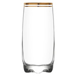 KAYALI ENSEMBLE DE 6 GOBELETS EN VERRE 12,5 ONCE AVEC DÉCOR OR, ATLANTICA