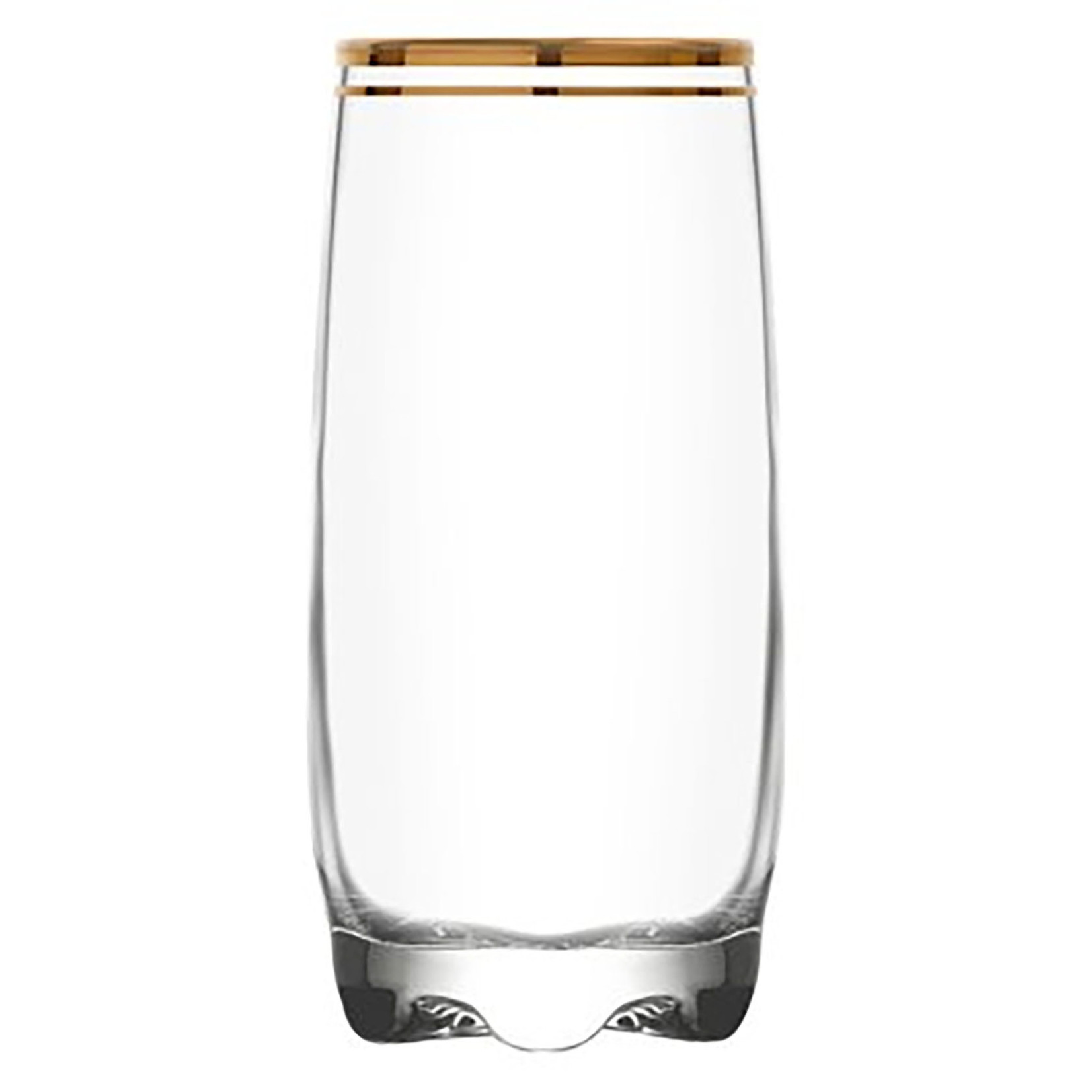 KAYALI  ENSEMBLE DE 6 GOBELETS EN VERRE 12,5 ONCE AVEC DÉCOR OR, ATLANTICA