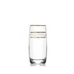 KAYALI ENSEMBLE DE 6 GOBELETS EN VERRE 12,5 ONCE AVEC DÉCOR OR, SULTAN