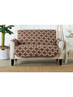 Loveseat Cover Reversible Brown/Tan