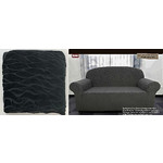 HOUSSE DE PROTECTION EXTENSIBLE POUR CANAPÉ SALON - 2 PLACES - GRIS