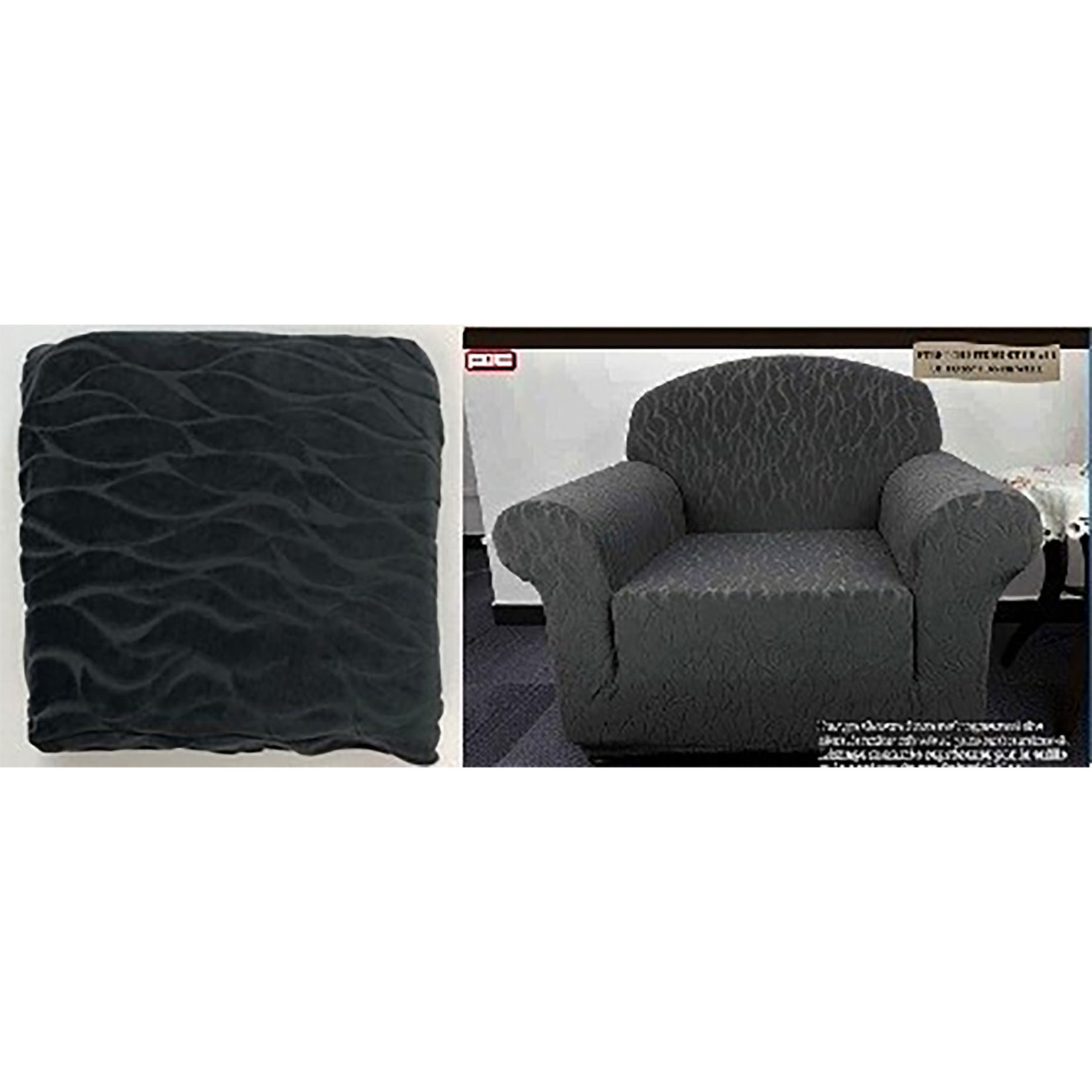 HOUSSE DE PROTECTION EXTENSIBLE POUR CANAPÉ SALON - 1 PLACE - GRIS