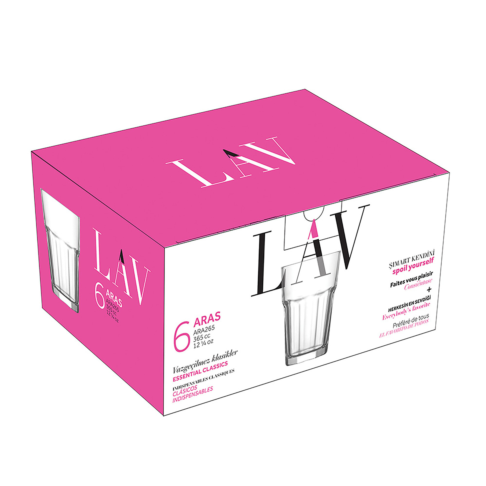KAYALI  ENSEMBLE DE 6 VERRES,  12 1/4 ONCE