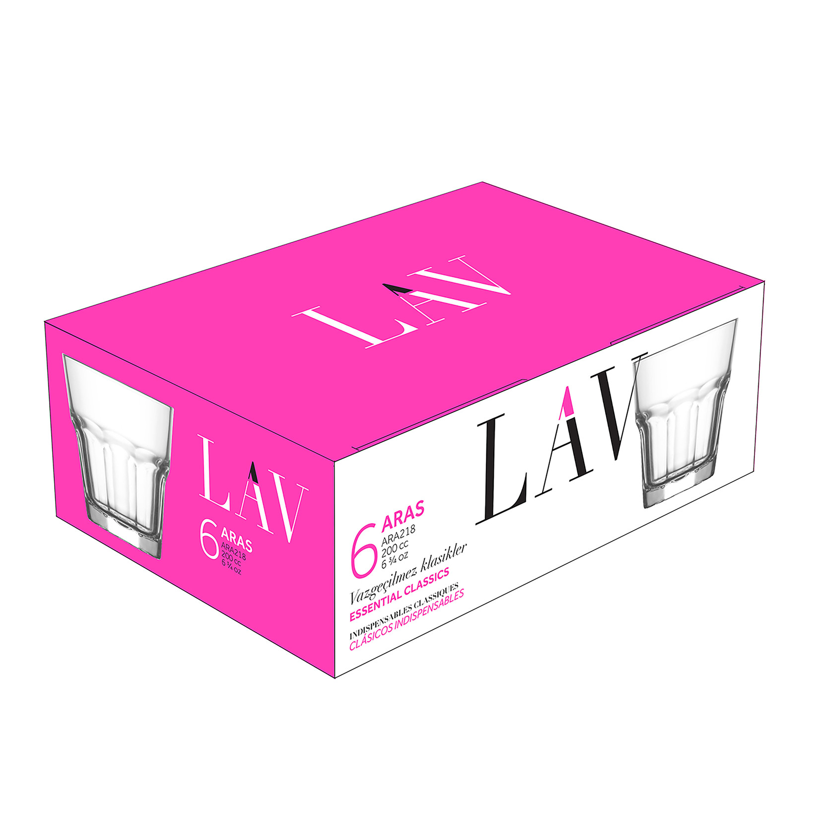 KAYALI ENSEMBLE DE 6 VERRES, 6 3/4ONCE