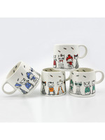 Danesco SET OF 4 PAWS COFFEE MUG - CATS PRINT