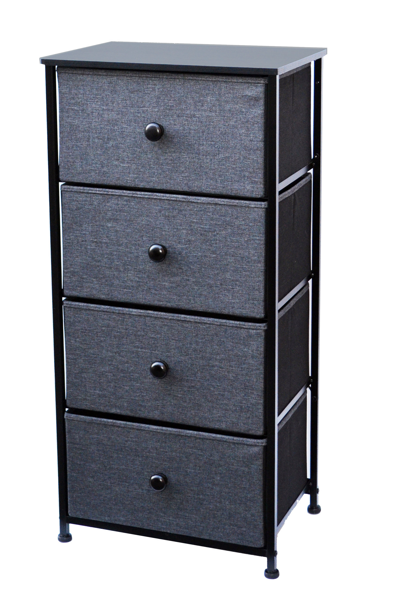 4DRAWER BLACK FABRIC ORGANIZER MAISON CAPLAN