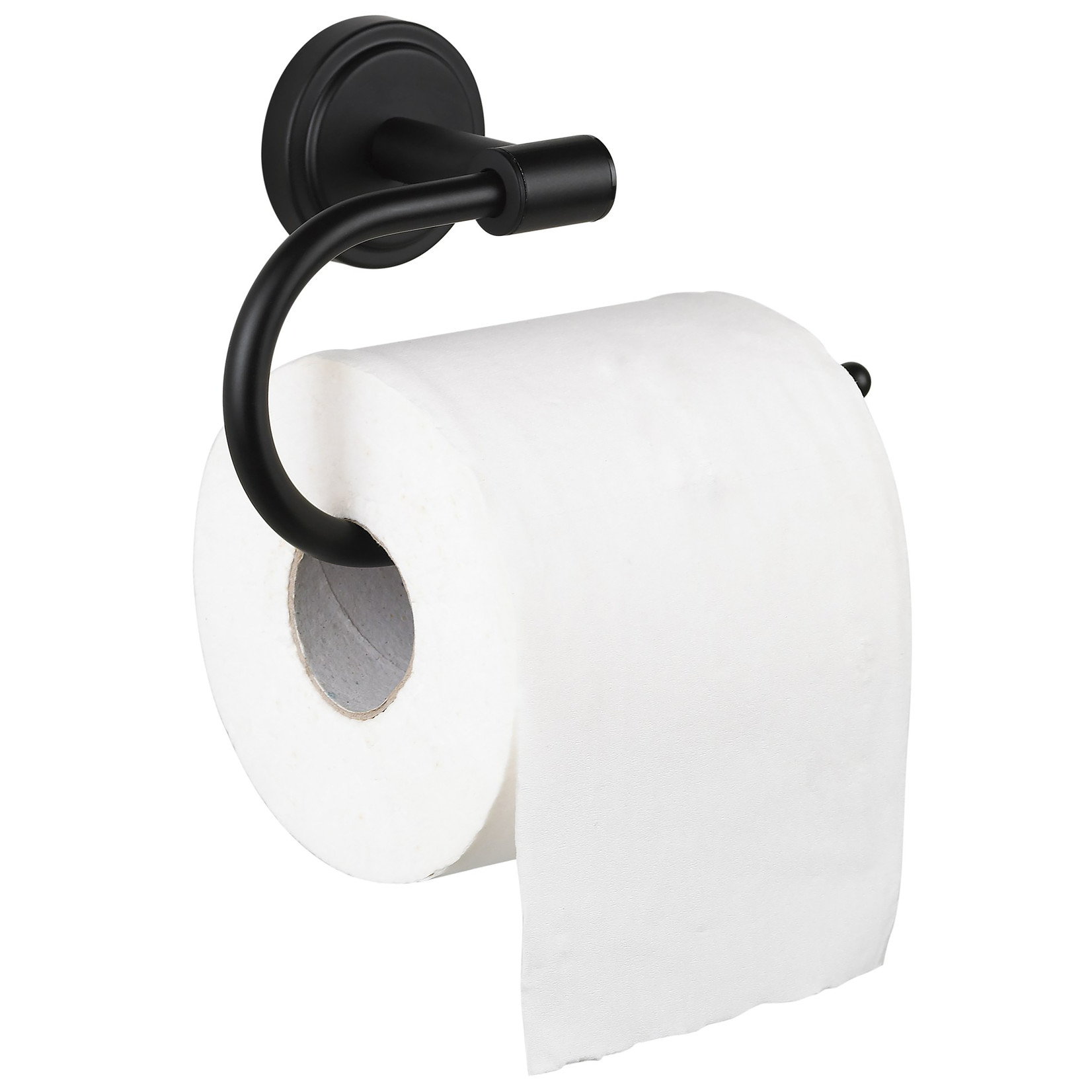 ITY INTERNATIONAL WALLMOUNT TOILET PAPER HOLDER, MATTE BLACK