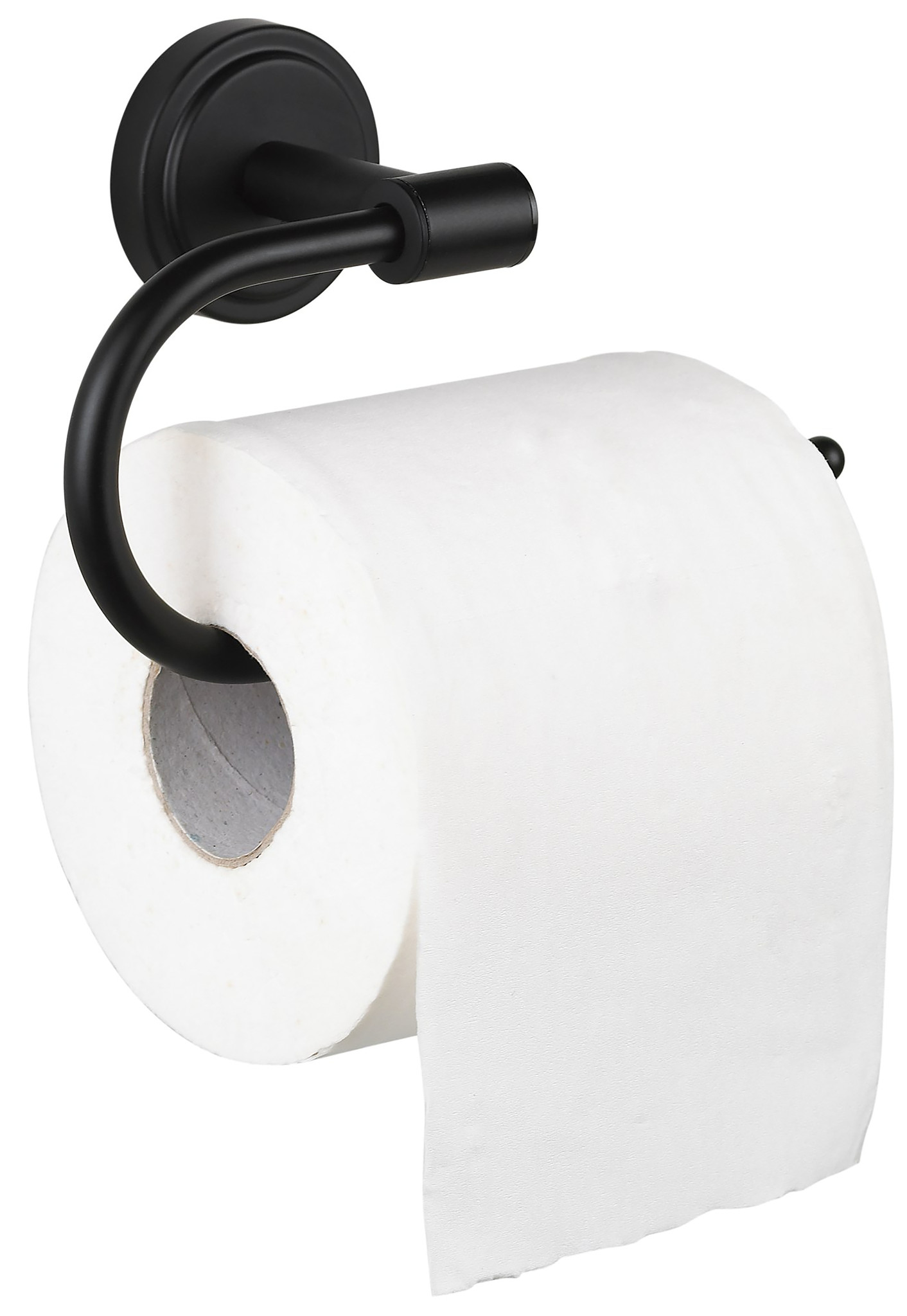 HEAVY BLACK WALLMOUNT TOILET PAPER HOLDER MAISON CAPLAN