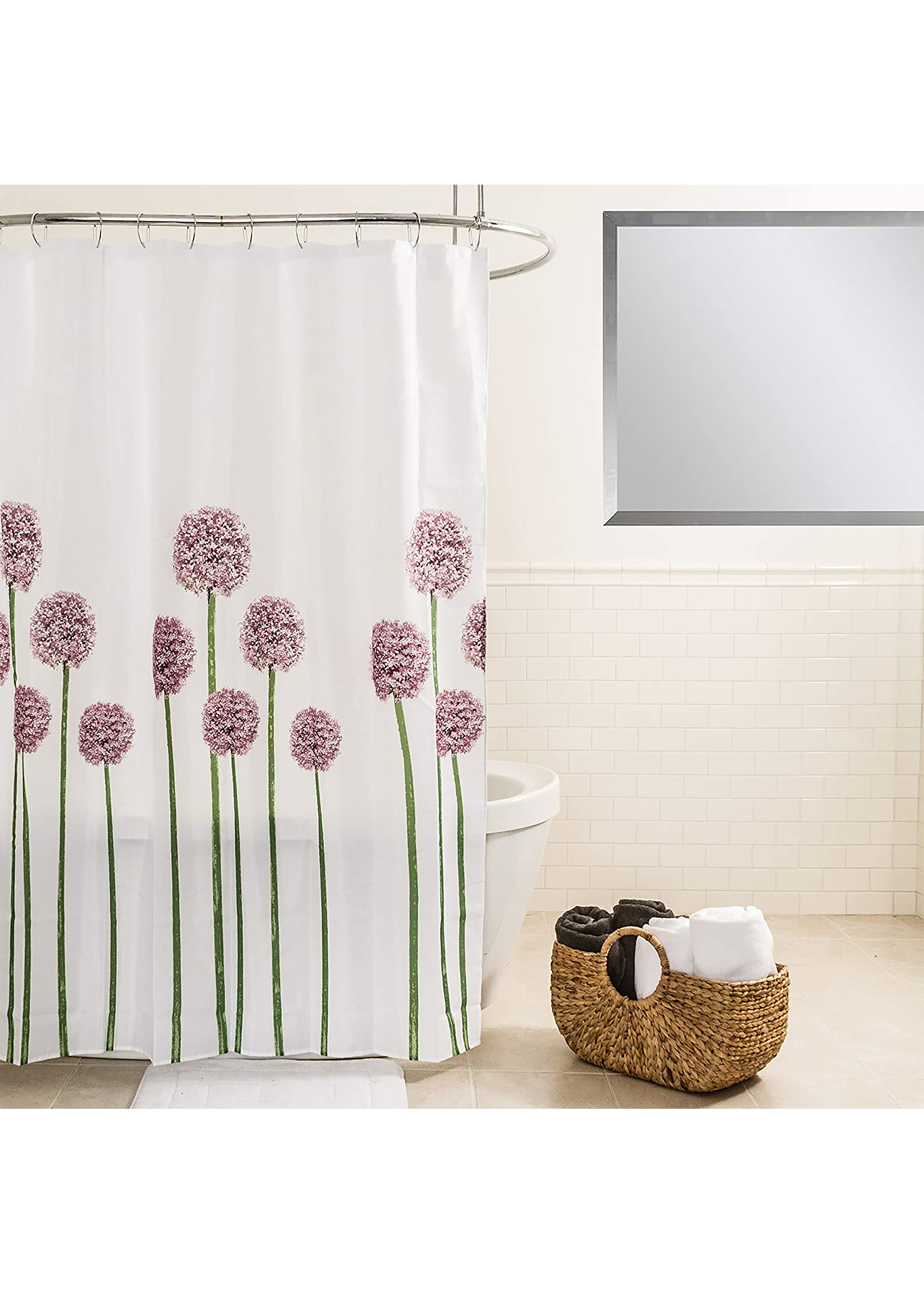 FABRIC SHOWER CURTAIN ALLIUM 70x71''