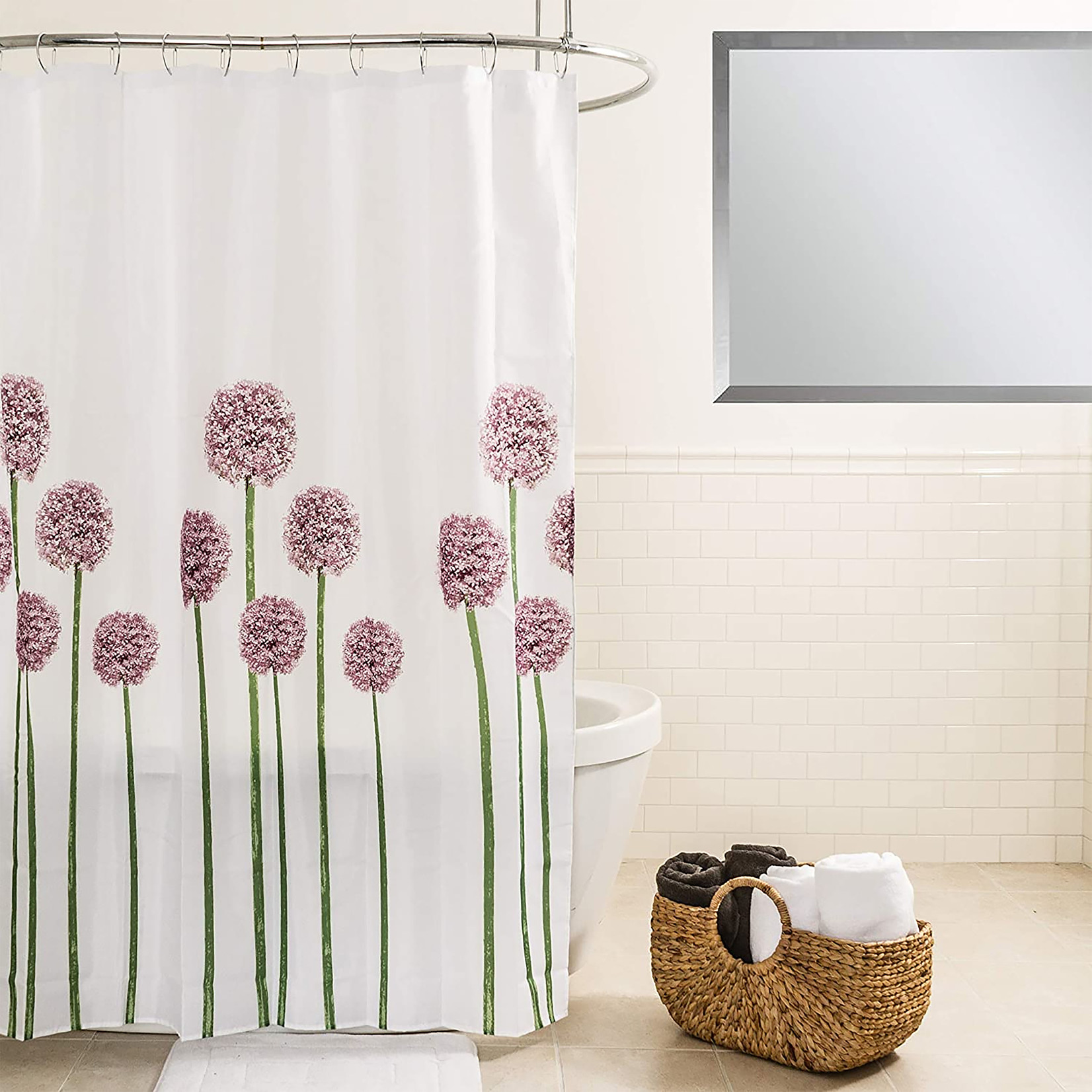 FABRIC SHOWER CURTAIN ALLIUM 70x71''