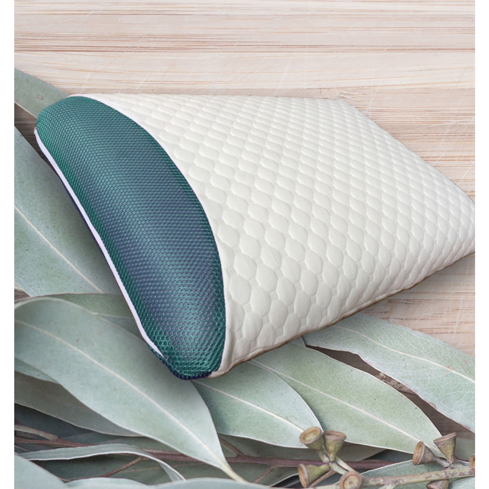Oreiller en Mousse Memoire Parfumé de Forme Infusee d'Eucalyptus