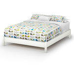 SOUTH SHORE Double(Full) WHITE PLATFORM BED ON LEG