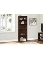Bookcase 72"H with 5 Shelves, Cherry