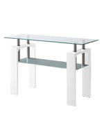 TABLE CONSOLE EN VERRE - BLANC