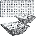 Portmeirion - Royal Selangor BOSSA NOVA RECTANGULAR PLATE & 2 BOWLS S/3