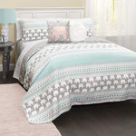 Elie Elephant Ensemble Courtepointe 4mcx Reversible, Simple