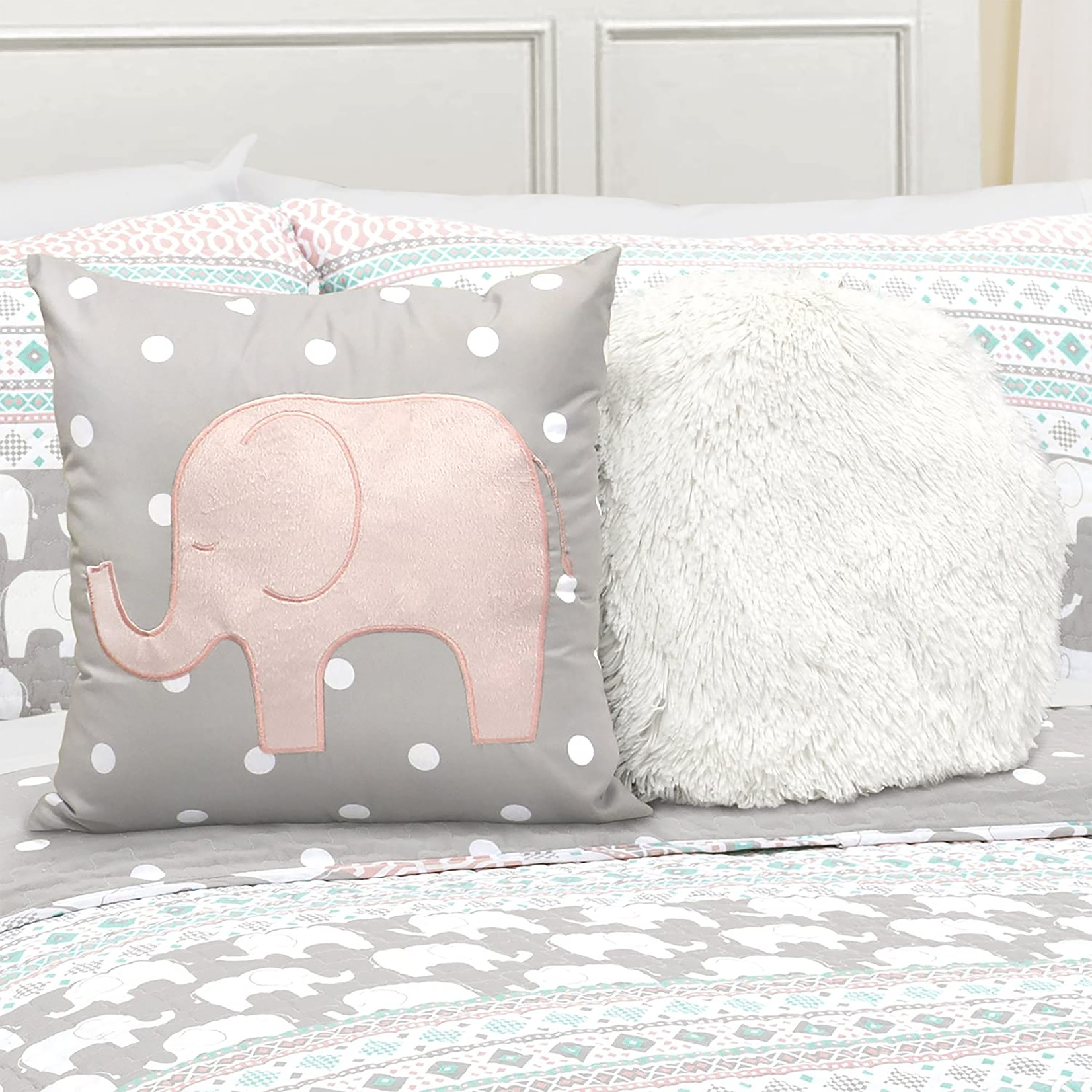 Elie Elephant Ensemble Courtepointe 4mcx Reversible, Simple