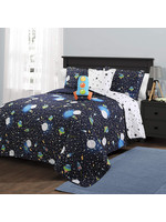 4PC REVERSIBLE QUILT WITH GALAXY MOTIF - COSMOS