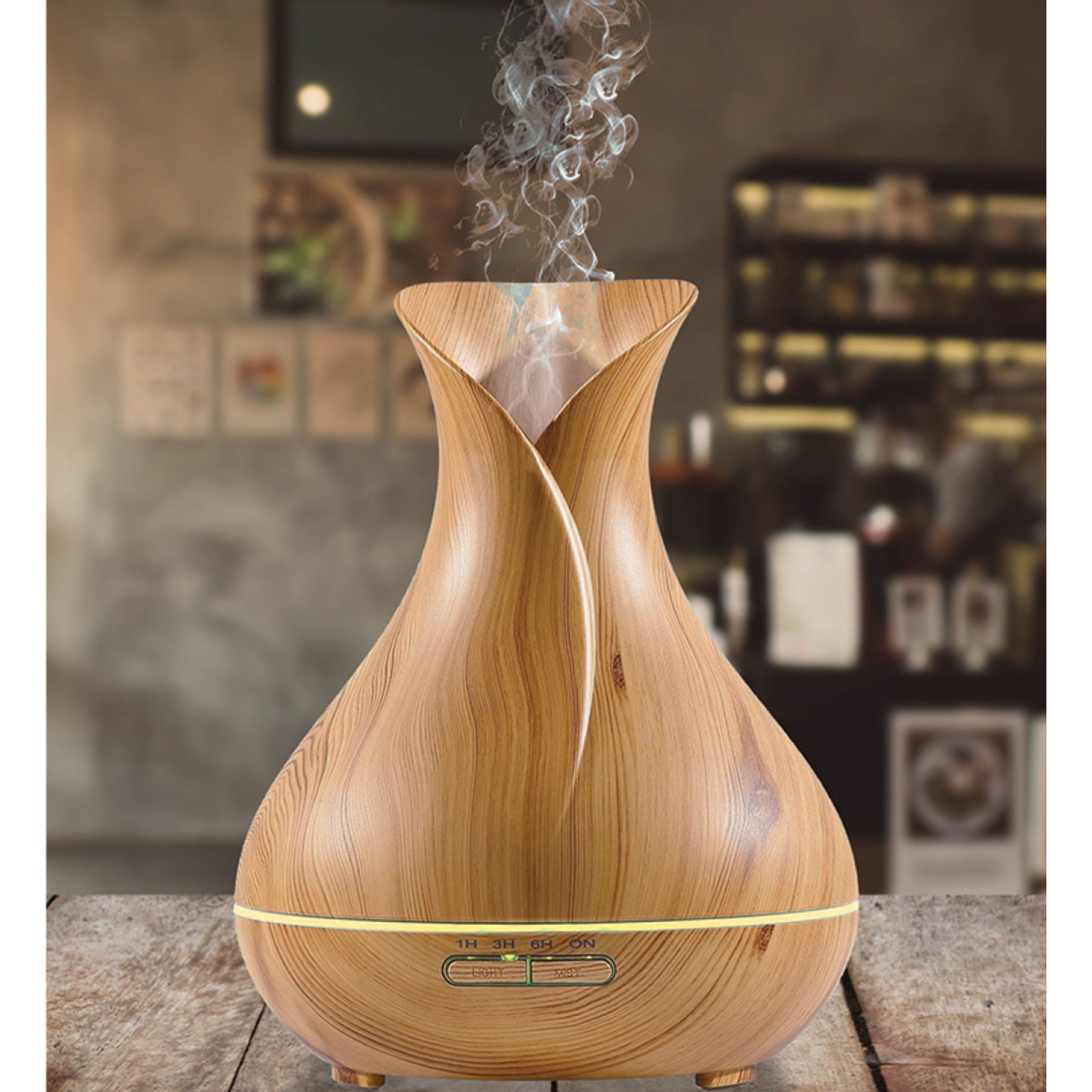 400ML AROMA DIFFUSER NATURAL WITH LED MAISON CAPLAN